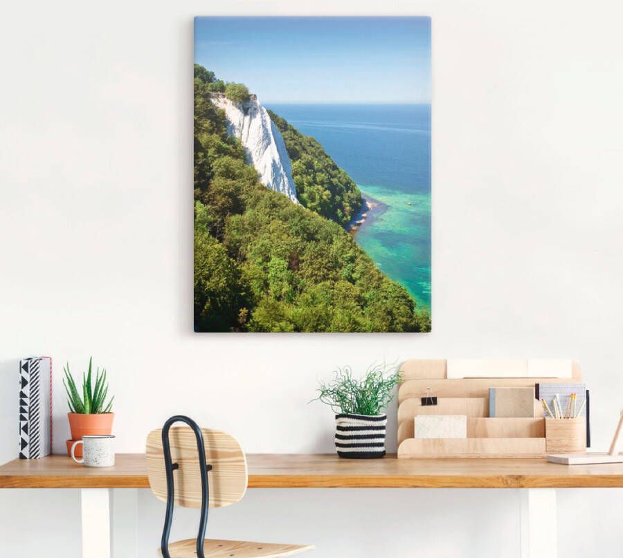 Artland Artprint op linnen Krijtrotsen op het eiland Rügen I