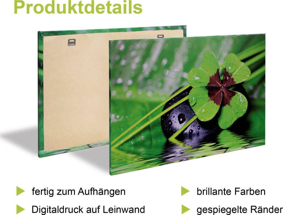 Artland Artprint op linnen Magnolia gerberas rozen in letters (4-delig)