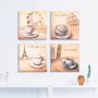 Artland Artprint op linnen Mokka cappuccino café au lait espresso (4-delig) - Thumbnail 2