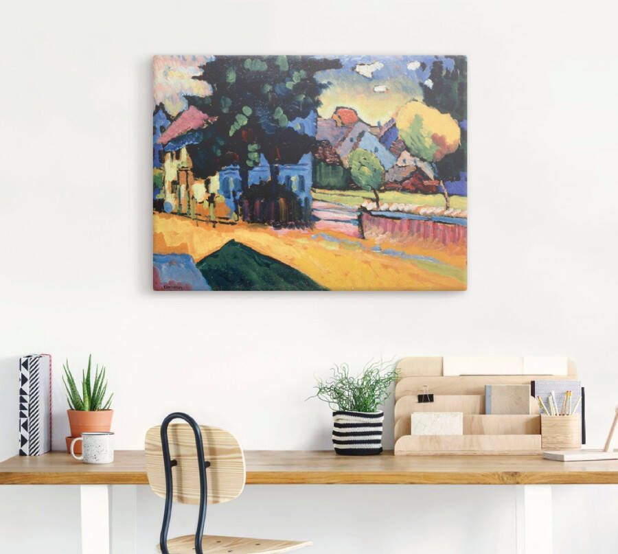 Artland Artprint op linnen Murnau studie tot landschap met huis