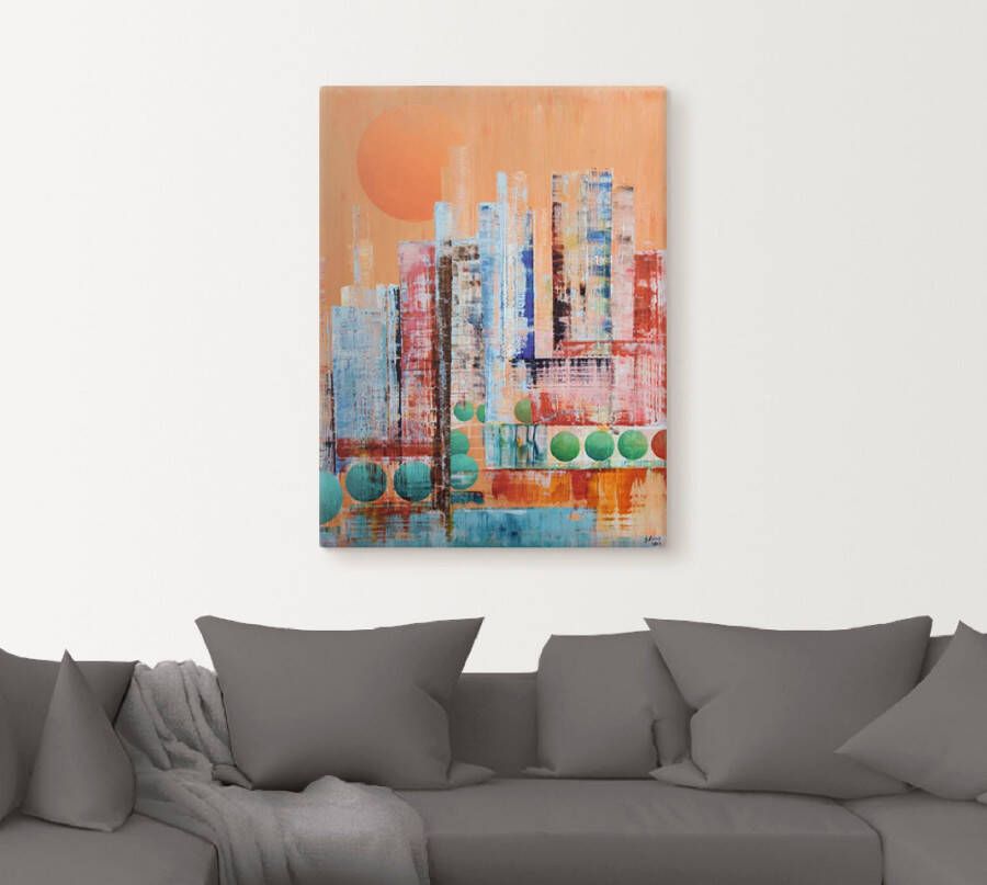 Artland Artprint op linnen New York abstract I gespannen op een spieraam