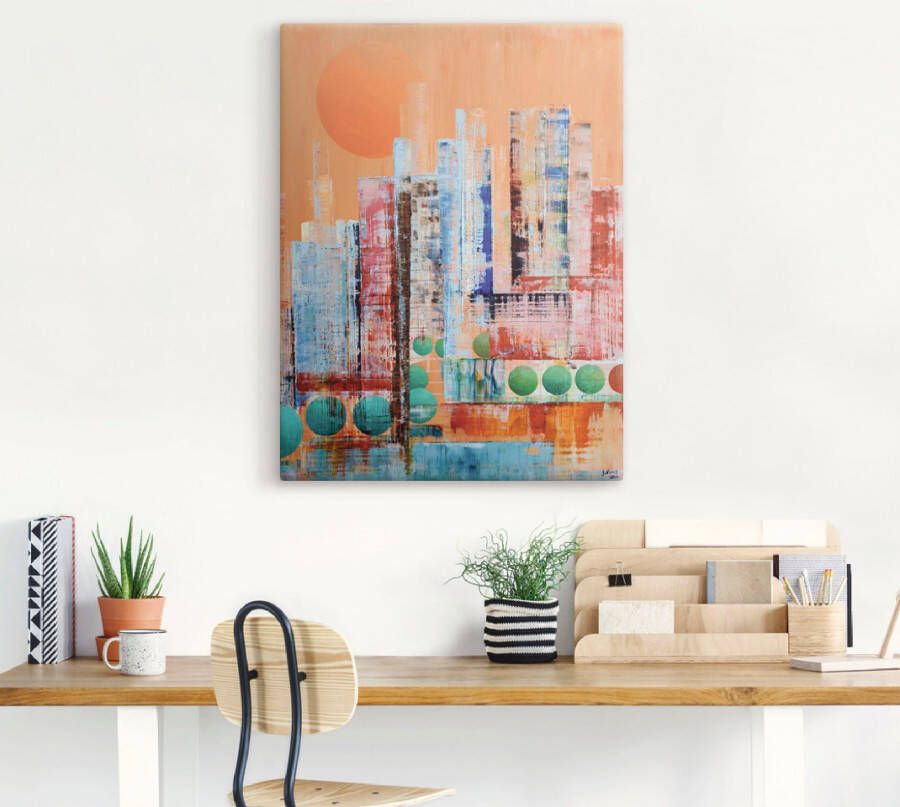 Artland Artprint op linnen New York abstract I gespannen op een spieraam