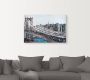 Artland Artprint op linnen New York Brooklyn Bridge gespannen op een spieraam - Thumbnail 4