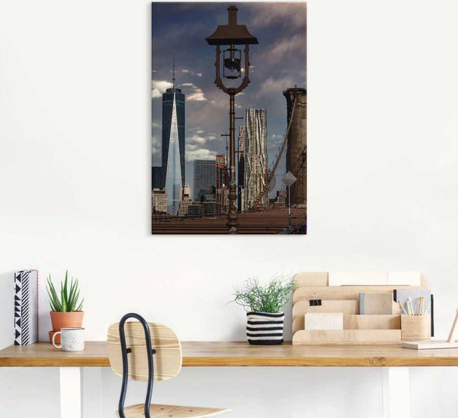 Artland Artprint op linnen New York Chrysler Building New York One World Trade center