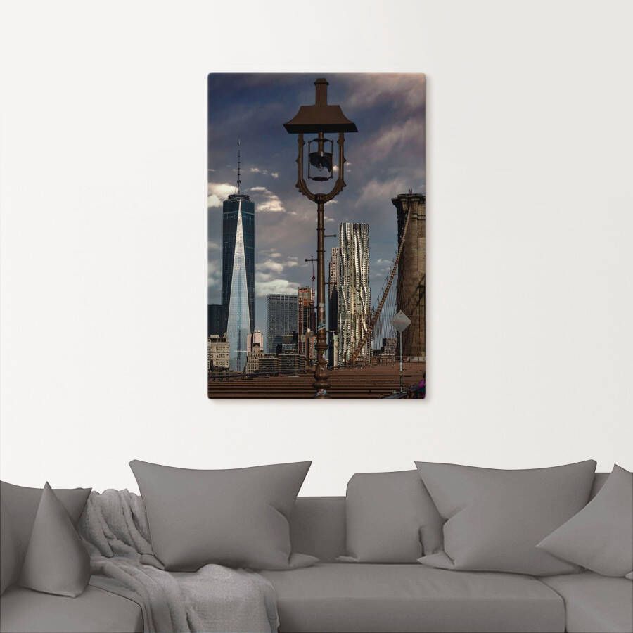 Artland Artprint op linnen New York Chrysler Building New York One World Trade center