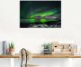 Artland Artprint op linnen Noorderlicht boven een winterse bergketen - Thumbnail 3