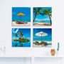 Artland Artprint op linnen Plaats geluk liefde Home sweet Home (4-delig) - Thumbnail 2