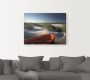 Artland Artprint op linnen Rode boot op het strand... - Thumbnail 2