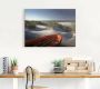 Artland Artprint op linnen Rode boot op het strand... - Thumbnail 3