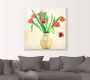Artland Artprint op linnen Rode tulpen gespannen op een spieraam - Thumbnail 3