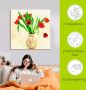 Artland Artprint op linnen Rode tulpen gespannen op een spieraam - Thumbnail 5