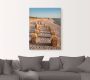 Artland Artprint op linnen Strandstoelen Oostzeekust in Wustrow - Thumbnail 2