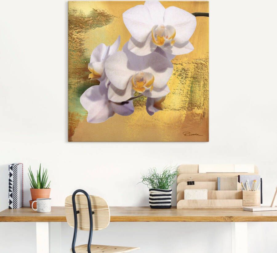 Artland Artprint op linnen Witte orchidee II gespannen op een spieraam