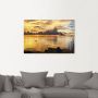 Artland Artprint op linnen Zonsondergang met een boot - Thumbnail 4