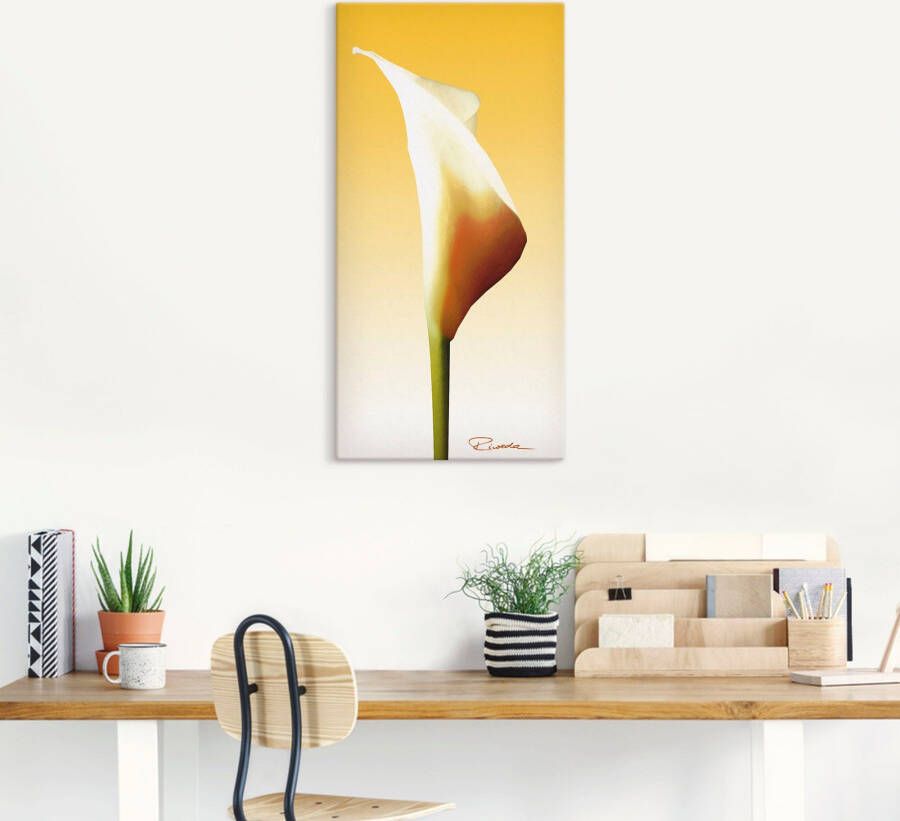 Artland Artprint op linnen Zonsondergang op Sylt Zonneschijn calla I