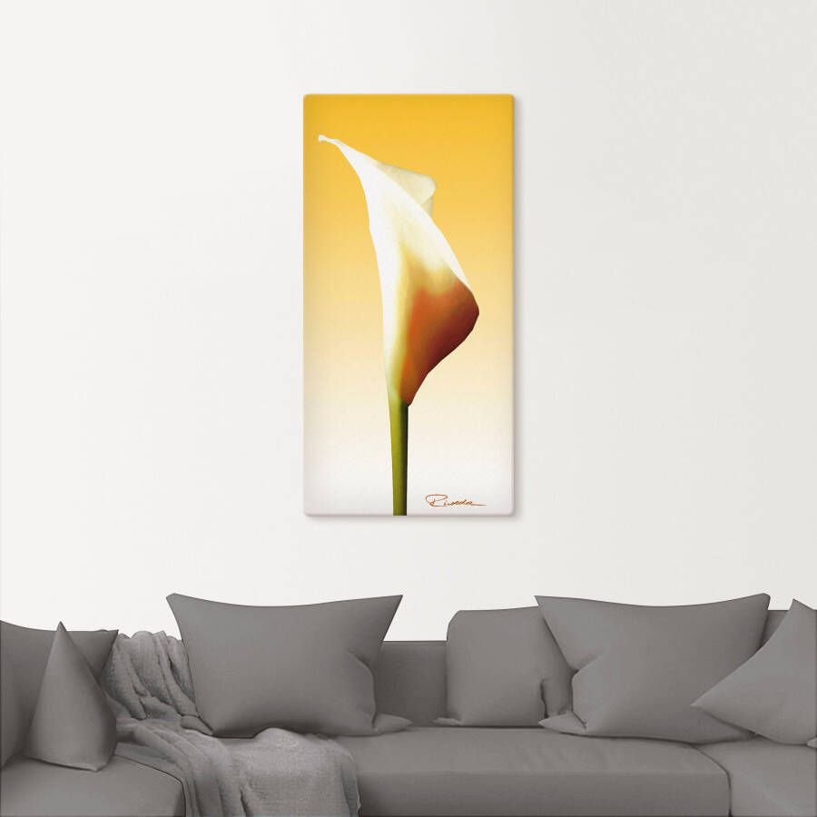 Artland Artprint op linnen Zonsondergang op Sylt Zonneschijn calla I