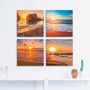 Artland Artprint op linnen Zonsondergangen aan het strand & zee (4-delig) - Thumbnail 2