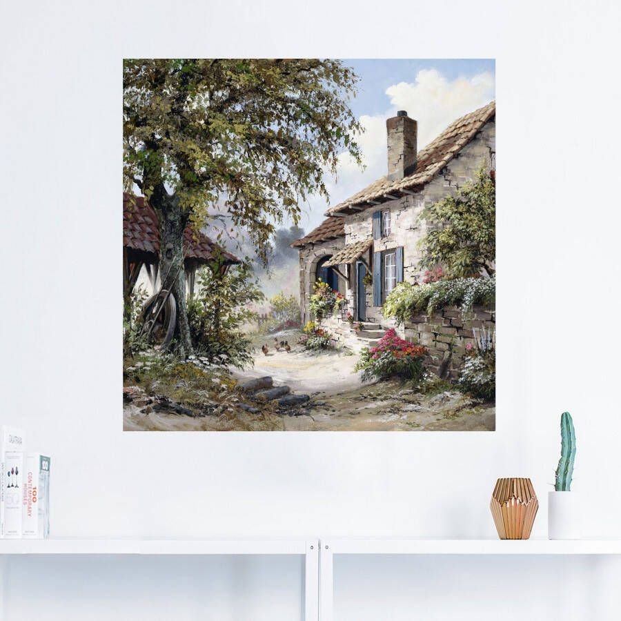 Artland Artprint Opa's huis als artprint op linnen muursticker in verschillende maten