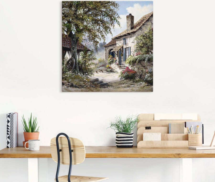 Artland Artprint Opa's huis als artprint op linnen muursticker in verschillende maten