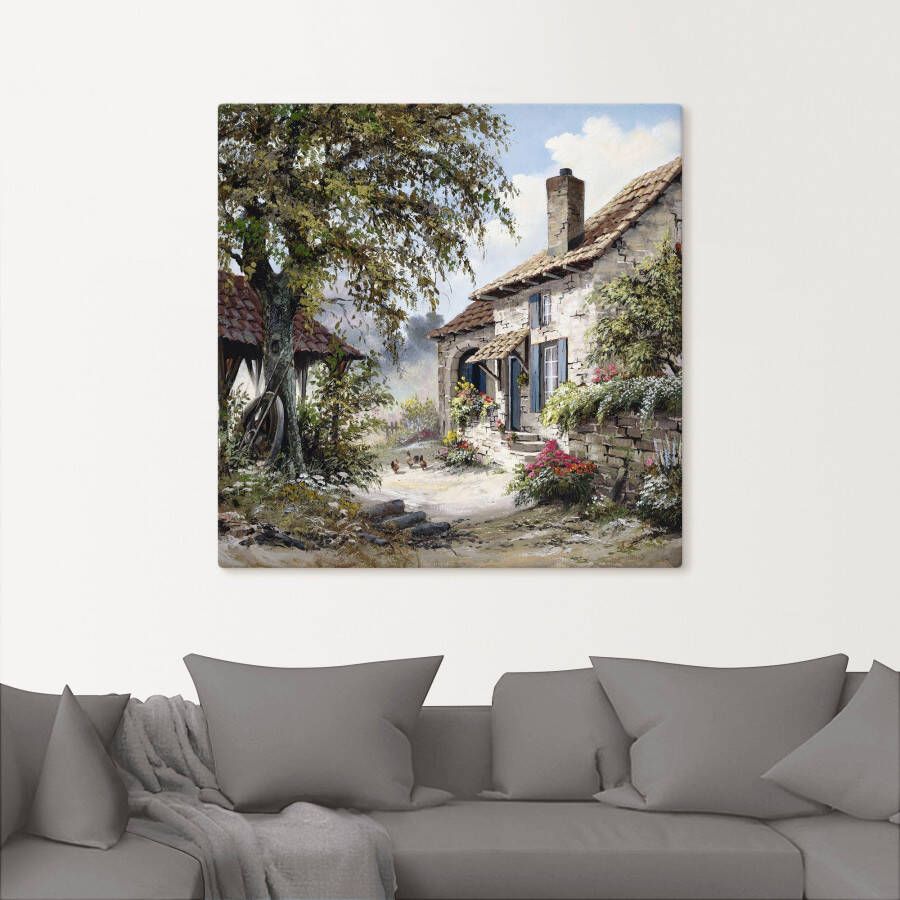 Artland Artprint Opa's huis als artprint op linnen muursticker in verschillende maten