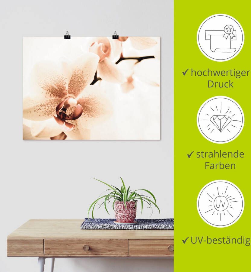 Artland Artprint Orchidee abstracte collage als artprint op linnen poster in verschillende formaten maten