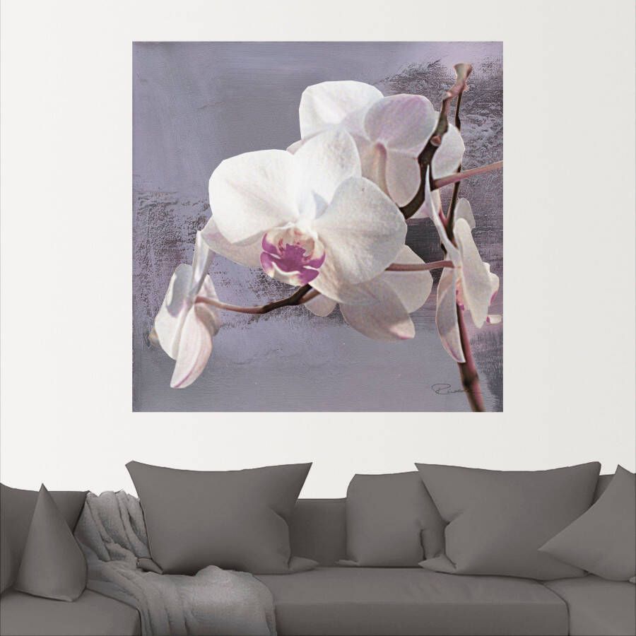 Artland Artprint Orchideeën voor violet I als artprint van aluminium artprint voor buiten artprint op linnen poster muursticker