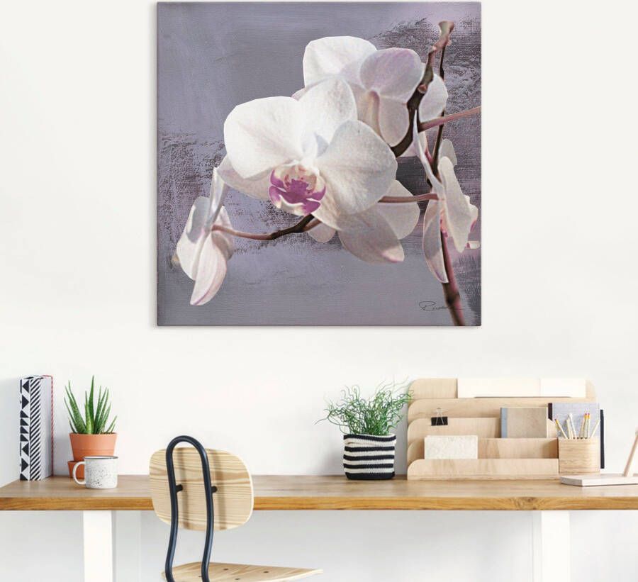 Artland Artprint Orchideeën voor violet I als artprint van aluminium artprint voor buiten artprint op linnen poster muursticker