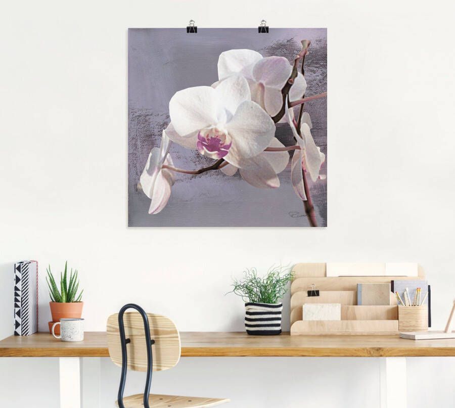 Artland Artprint Orchideeën voor violet I als artprint van aluminium artprint voor buiten artprint op linnen poster muursticker