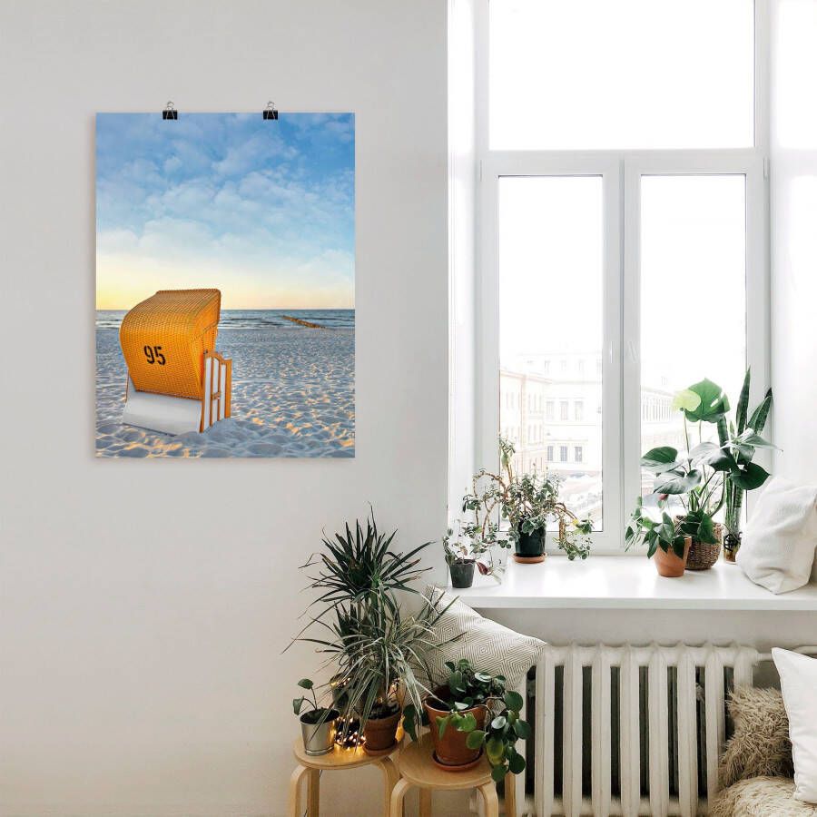 Artland Artprint Ostsee7 strandstoel als artprint van aluminium artprint voor buiten artprint op linnen poster in verschillende maten. maten