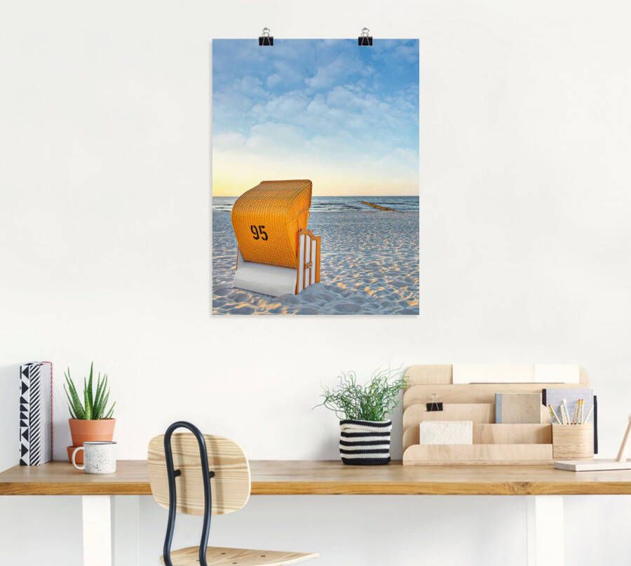 Artland Artprint Ostsee7 strandstoel als artprint van aluminium artprint voor buiten artprint op linnen poster in verschillende maten. maten