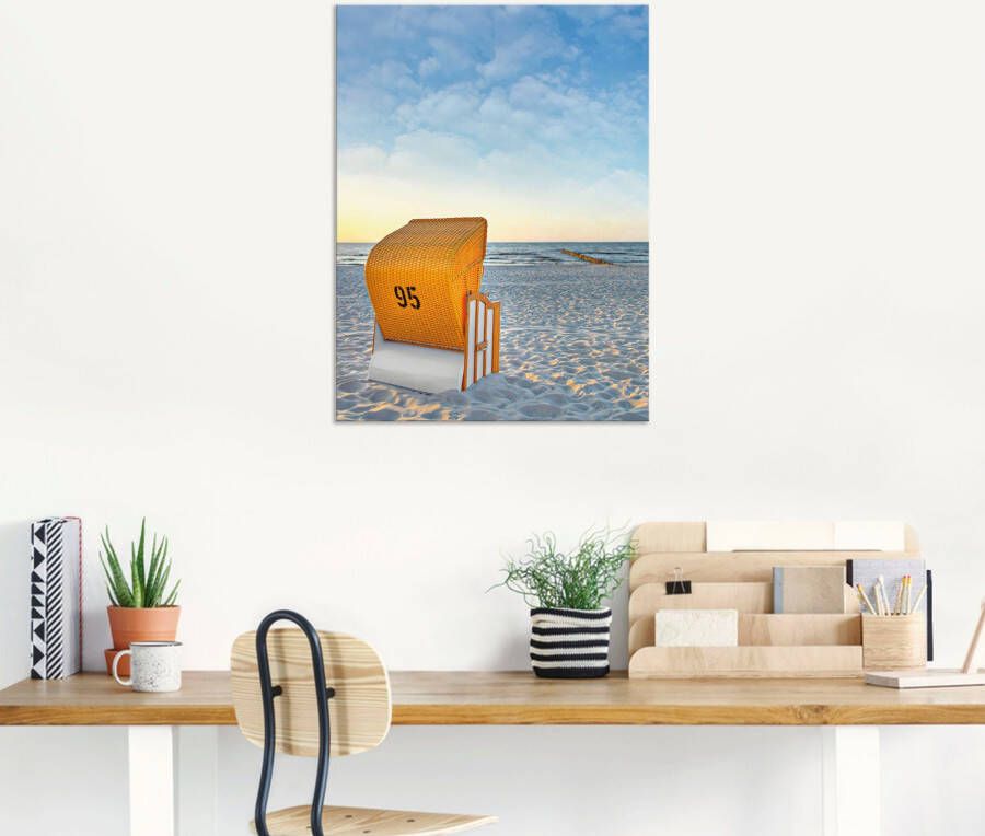 Artland Artprint Ostsee7 strandstoel als artprint van aluminium artprint voor buiten artprint op linnen poster in verschillende maten. maten