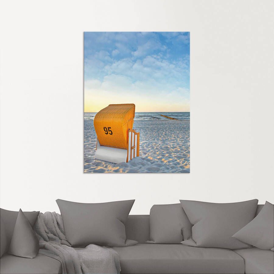 Artland Artprint Ostsee7 strandstoel als artprint van aluminium artprint voor buiten artprint op linnen poster in verschillende maten. maten