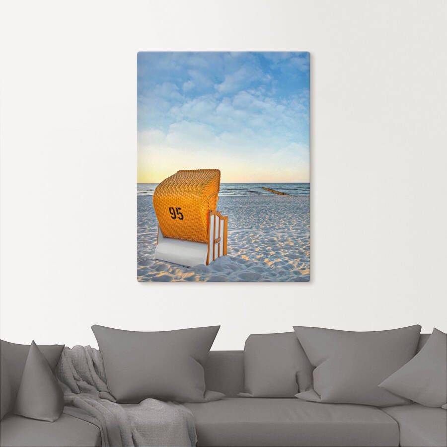 Artland Artprint Ostsee7 strandstoel als artprint van aluminium artprint voor buiten artprint op linnen poster in verschillende maten. maten - Foto 3