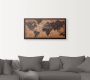 Artland Artprint Oude wereldkaart als artprint op linnen poster muursticker in verschillende maten - Thumbnail 2