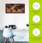 Artland Artprint Oude wereldkaart als artprint op linnen poster muursticker in verschillende maten - Thumbnail 5