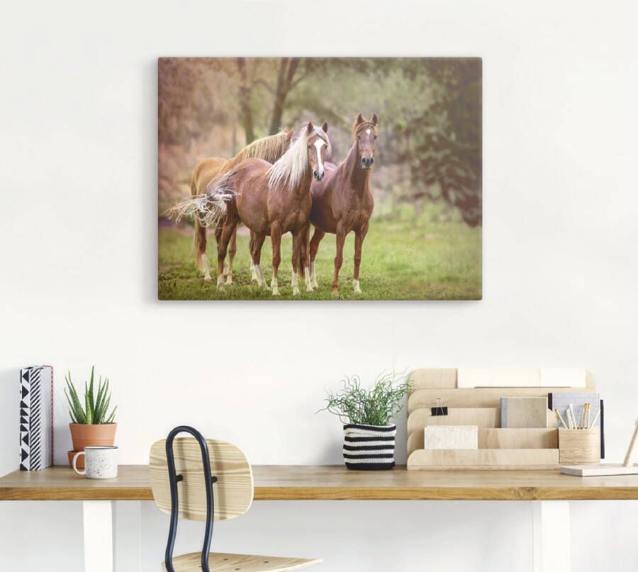 Artland Artprint Paarden in de velden I als artprint op linnen poster muursticker in verschillende maten