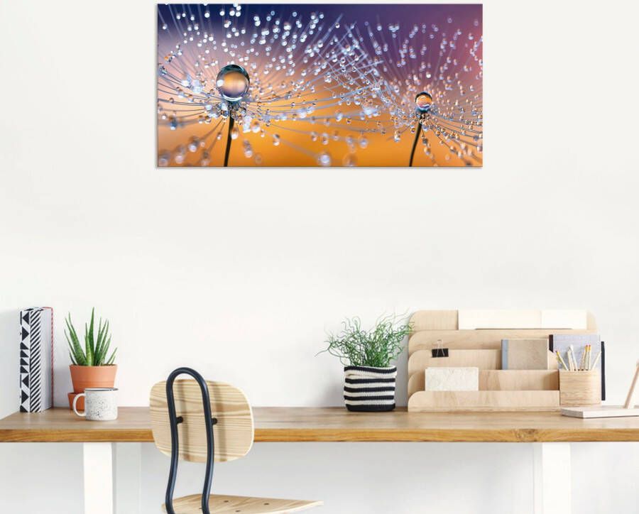 Artland Artprint Paardenbloemen dauwdruppel als artprint van aluminium artprint voor buiten artprint op linnen poster muursticker