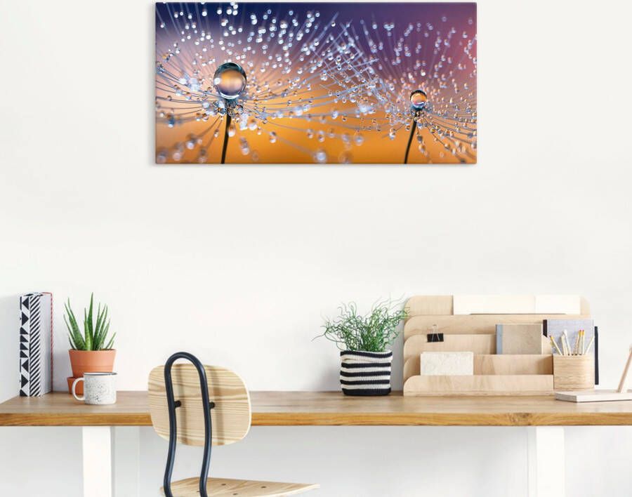 Artland Artprint Paardenbloemen dauwdruppel als artprint van aluminium artprint voor buiten artprint op linnen poster muursticker