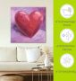 Artland Artprint Paars Hart als artprint op linnen poster in verschillende formaten maten - Thumbnail 5