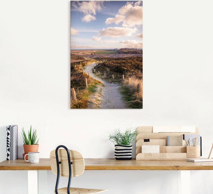 Artland Artprint Pad door Morsum Cliff Nature Reserve als artprint op linnen poster in verschillende formaten maten