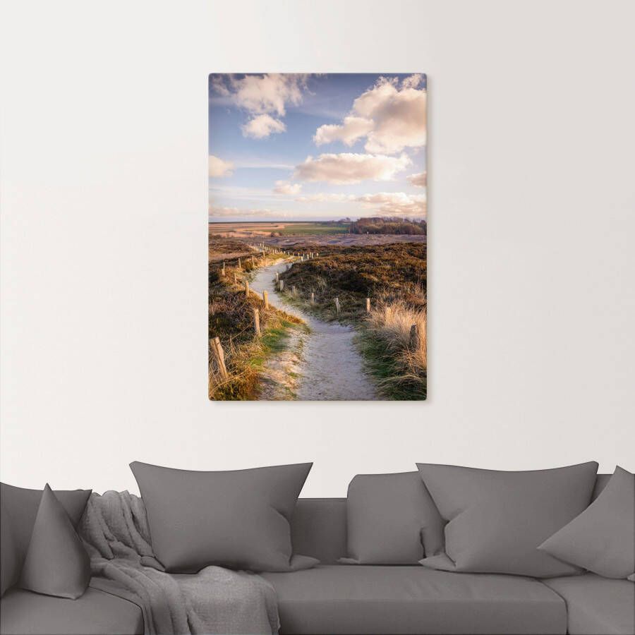 Artland Artprint Pad door Morsum Cliff Nature Reserve als artprint op linnen poster in verschillende formaten maten