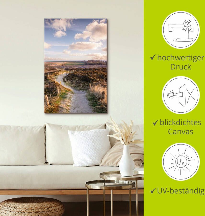 Artland Artprint Pad door Morsum Cliff Nature Reserve als artprint op linnen poster in verschillende formaten maten