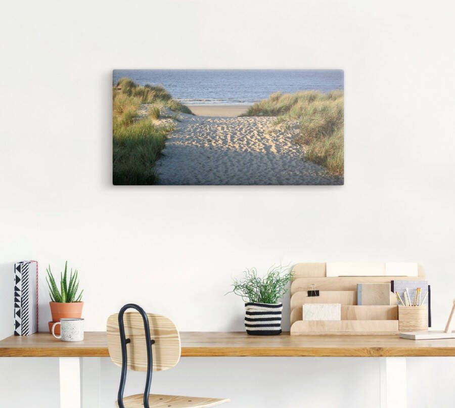 Artland Artprint Pad naar het strand als artprint van aluminium artprint voor buiten artprint op linnen poster muursticker