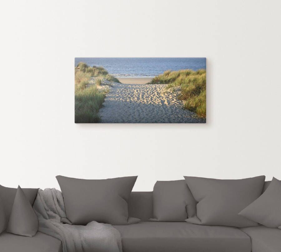 Artland Artprint Pad naar het strand als artprint van aluminium artprint voor buiten artprint op linnen poster muursticker