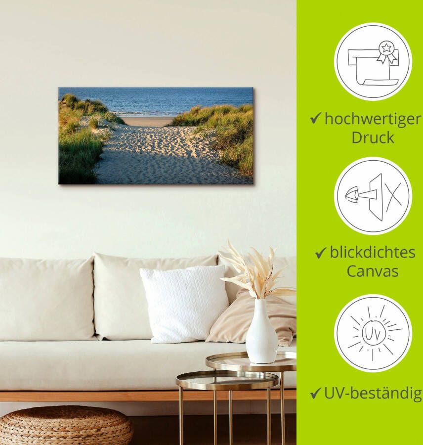 Artland Artprint Pad naar het strand als artprint van aluminium artprint voor buiten artprint op linnen poster muursticker