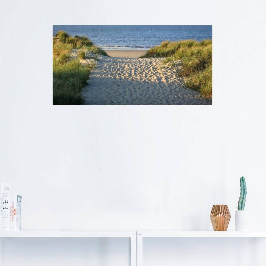 Artland Artprint Pad naar het strand als artprint van aluminium artprint voor buiten artprint op linnen poster muursticker