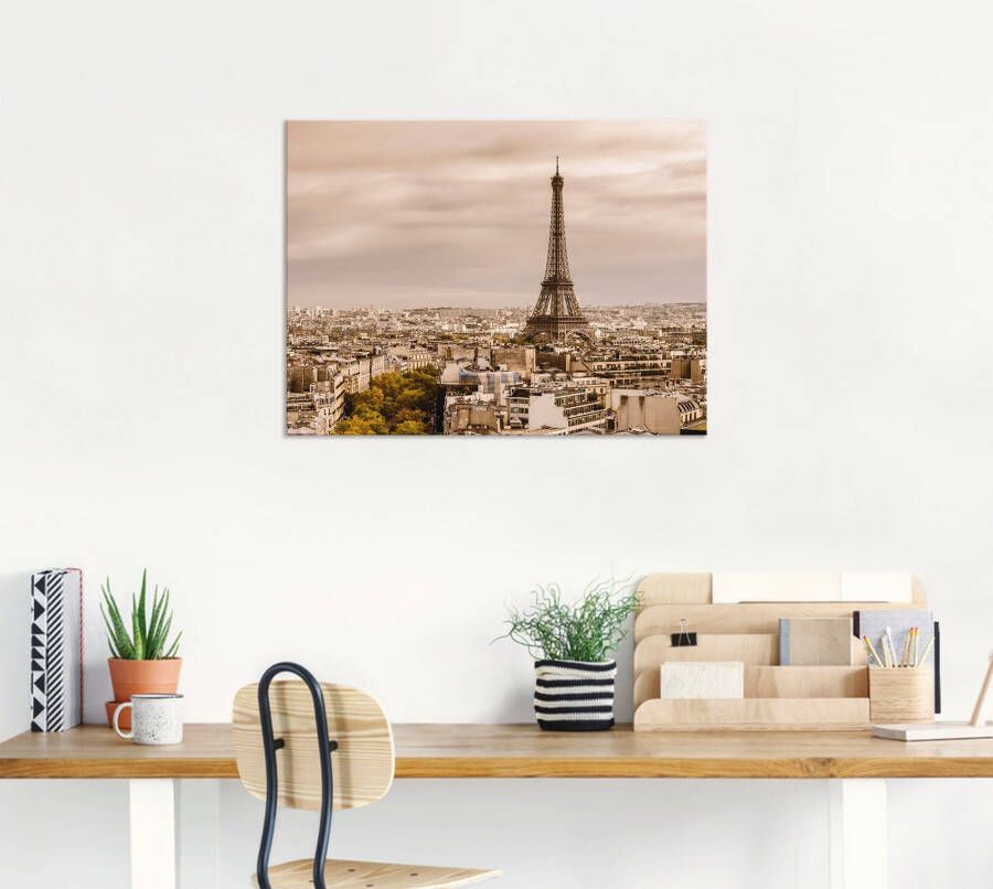 Artland Artprint Parijs Eiffeltoren I als artprint van aluminium artprint op linnen muursticker verschillende maten