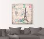 Artland Artprint op linnen Parijs Mijn liefde gespannen op een spieraam - Thumbnail 2