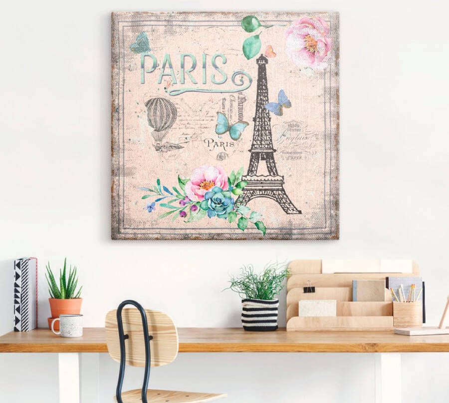 Artland Artprint op linnen Parijs Mijn liefde gespannen op een spieraam - Foto 3