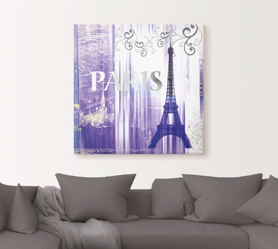 Artland Artprint Parijs Skyline collage II als artprint op linnen poster in verschillende formaten maten